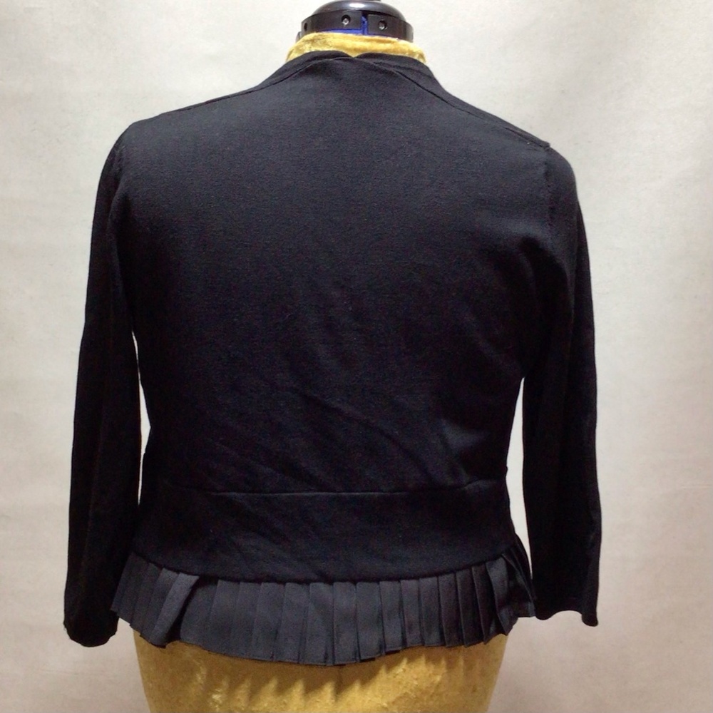 Tommy Hilfiger Black Cardigan Sweater, Size Medium